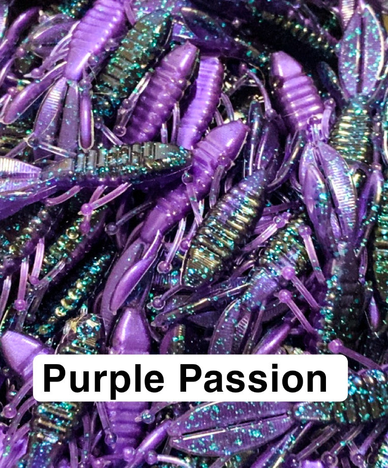 bushwacker fishing lures 3" Bushwacker Purple Passion / Bulk 50 pack